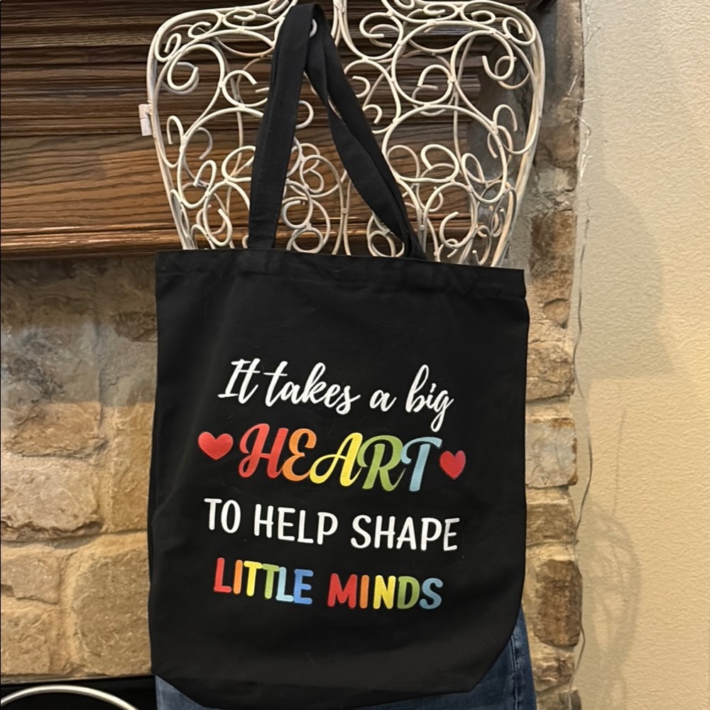 Teacher Tote Bag with Colorful Design-NWOT